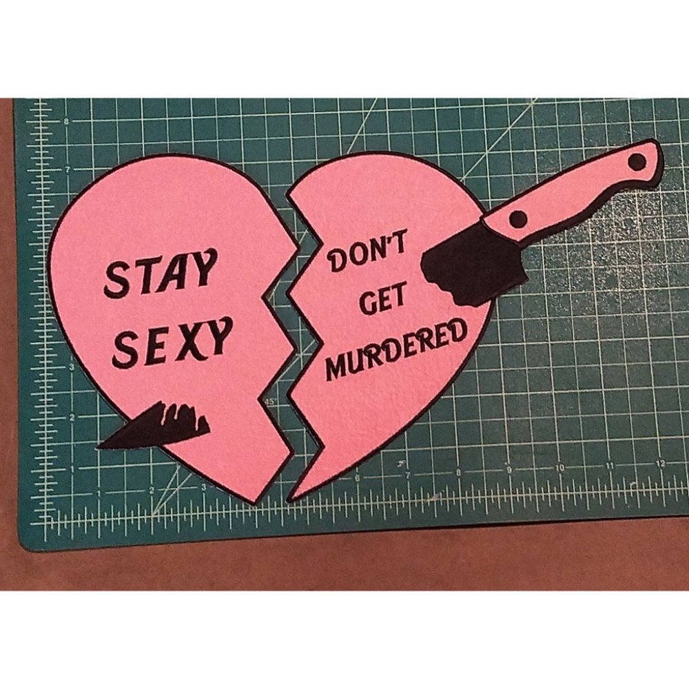 My Favorite Murder inspired large back patch mfm